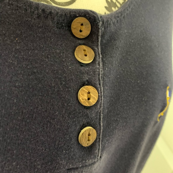 Pushers West Indies, women’s short sleeved, navy sailing shirt, size Lg. - Picture 4 of 11